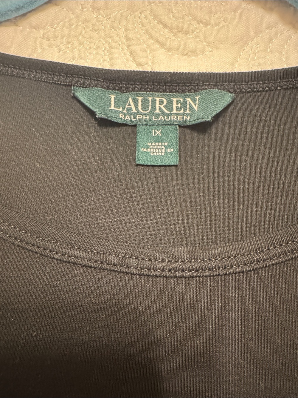 Lauren Ralph Lauren Black Long Sleeve Crewneck Tee - Picture 2 of 3